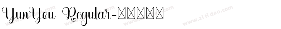 YunYou Regular字体转换